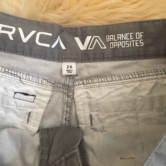 RVCA grey cheeky shorts size 26 - Picture 3 of 3
