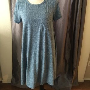 EUC Heathered blue LuLaRoe Carly - Medium.