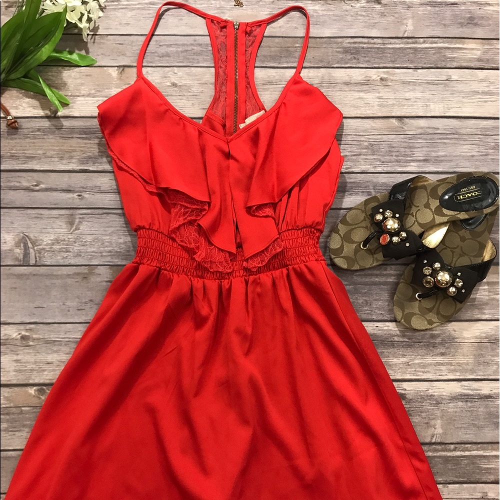 Orange mini-dress