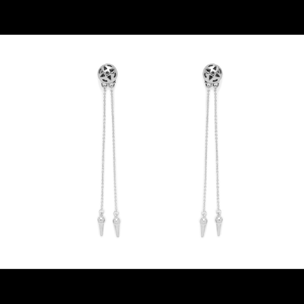Ayita Drop Ear Jacket in Silver