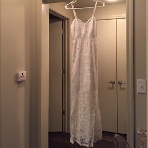 White crochet maxi from Francesca's
