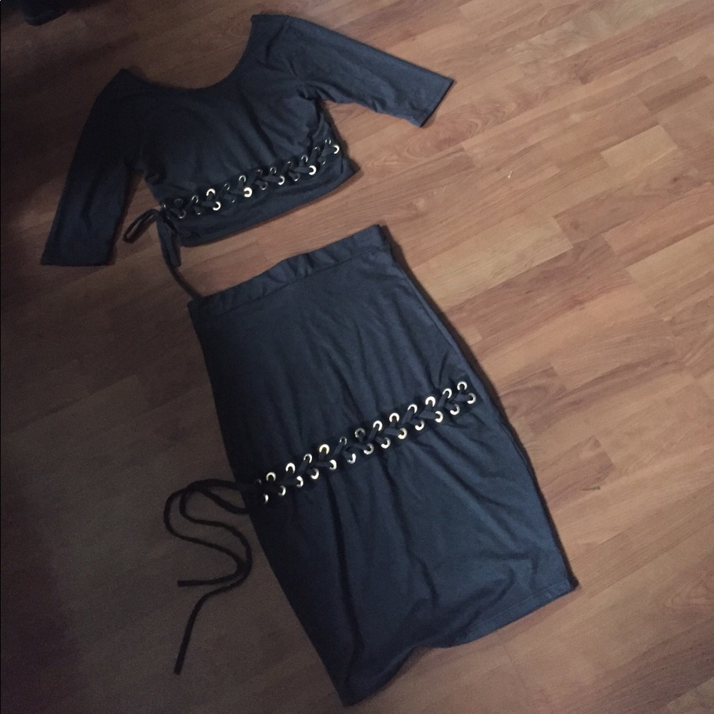 Two piece set -top and pencil skirt