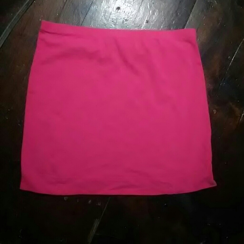 Bright salmon cotton tube skirt