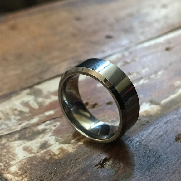 Men's Wedding Ring Size 8, Tungsten