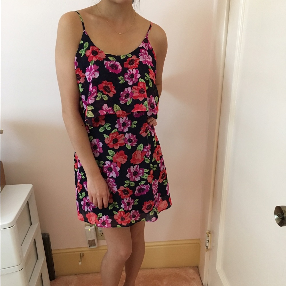 Floral layered dress