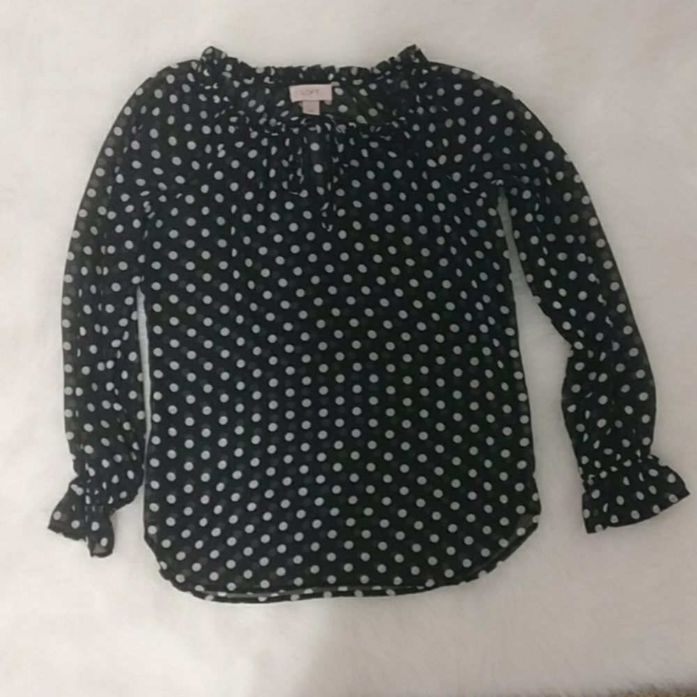 Black and White polka dot blouse