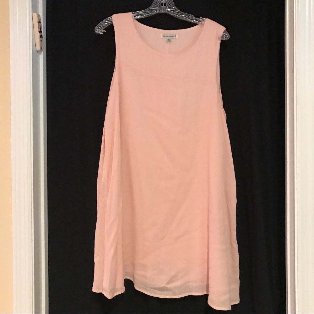 Baby pink shift dress