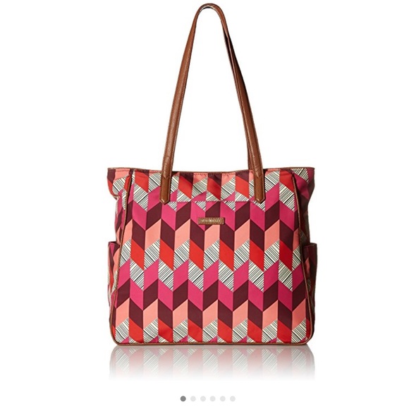 Vera Bradley Printed Preppy Poly Zip Tote - Picture 1 of 7