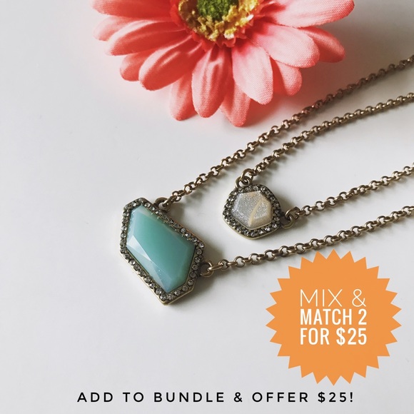Jewelry - LAST ONE Geometric Double Layer Pendant Necklace