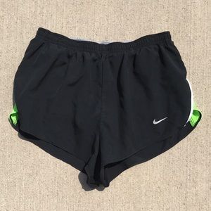Nike Running shorts size medium- black and green