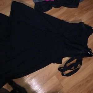 Women's black dress and skirt