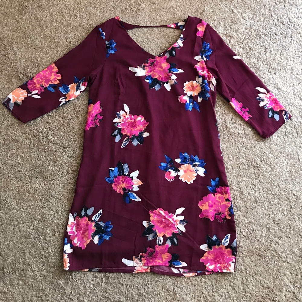 Floral shift dress