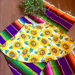 American apparel skirt sunflowers music coachella