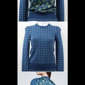 Blue and green Tory Burch sweater
