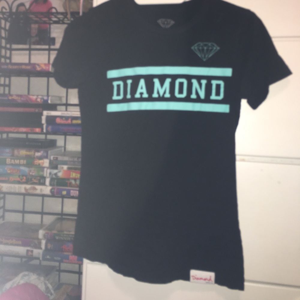 black and blue diamond shirt