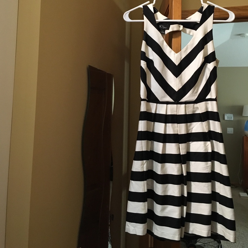 black and white dress