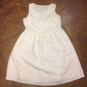 White, plus size, skater girl dress