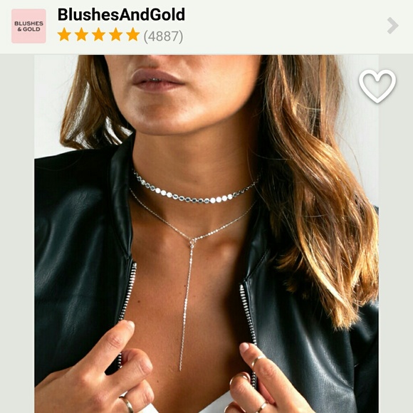 New Boho Multi Row Disk Choker - Picture 2 of 8