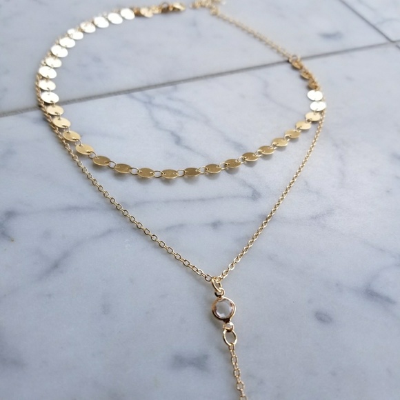 New Boho Multi Row Disk Choker - Picture 6 of 8