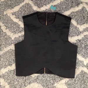 Blaque Label Black Vegan Leather Crop Top