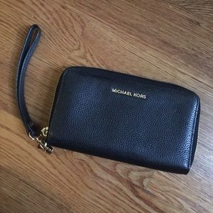 Michael Kors Black Wristlet Wallet