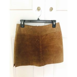 Rag & Bone TAN SUEDE MINI SKIRT VINTAGE