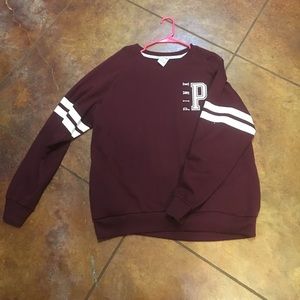 Maroon VS Pink sweatshirt