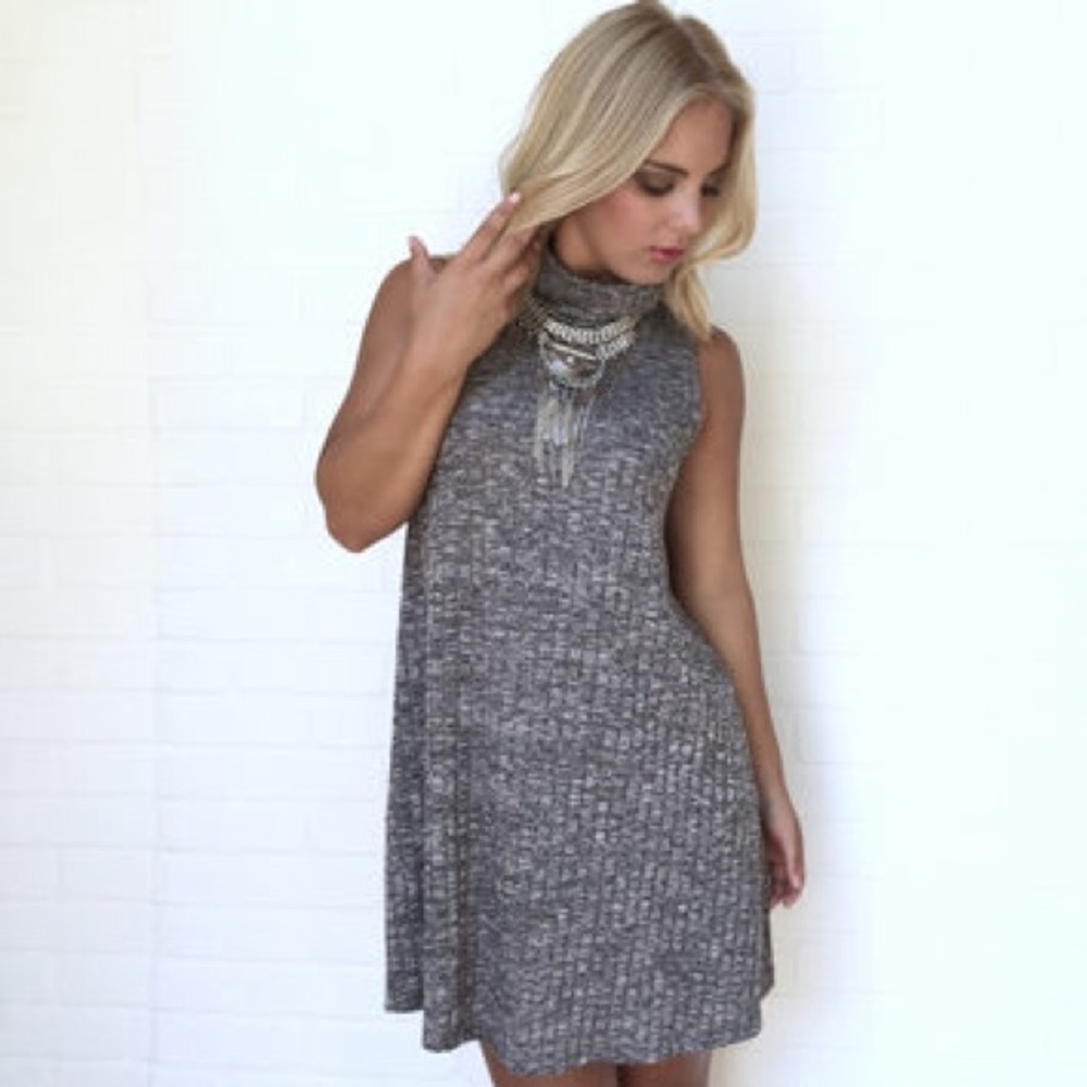 Memory Lane Knit Turtleneck Dress