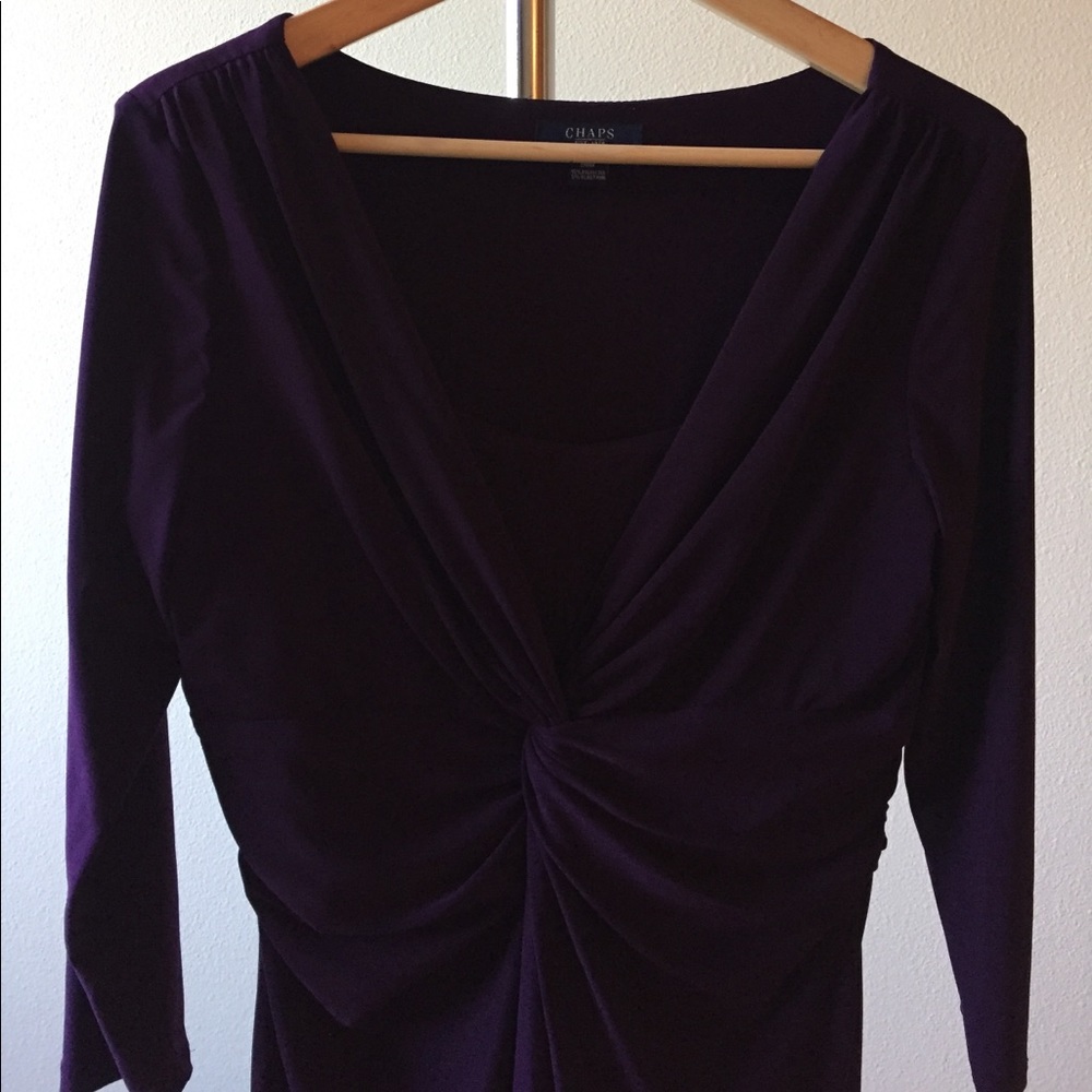 Ralph Lauren Chaps Faux Wrap Cocktail Dress