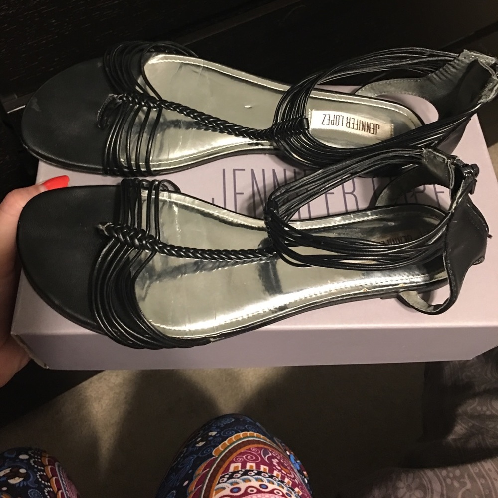 Jennifer Lopez Black sandals
