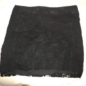 Black lace skirt