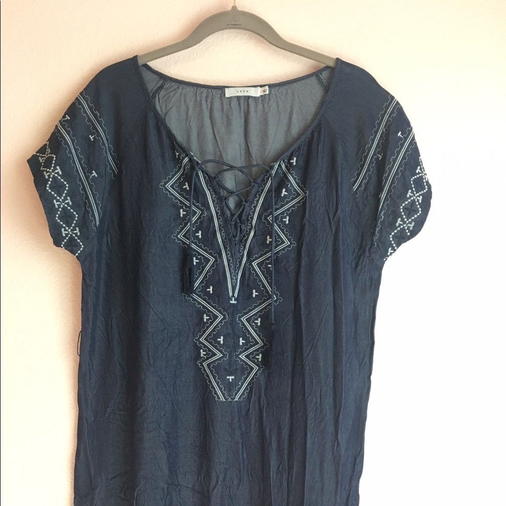 Lush Tie Neck Dress