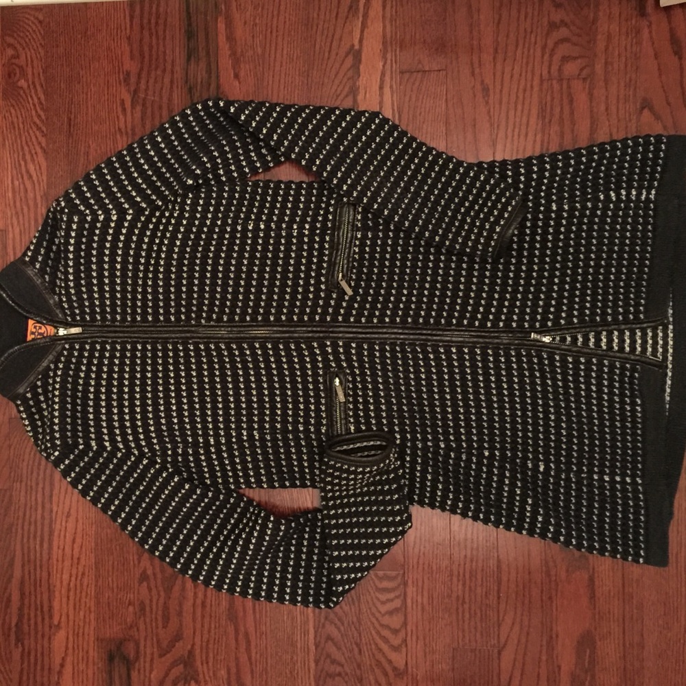 Tory Burch 100% Merino Wool sweater coat