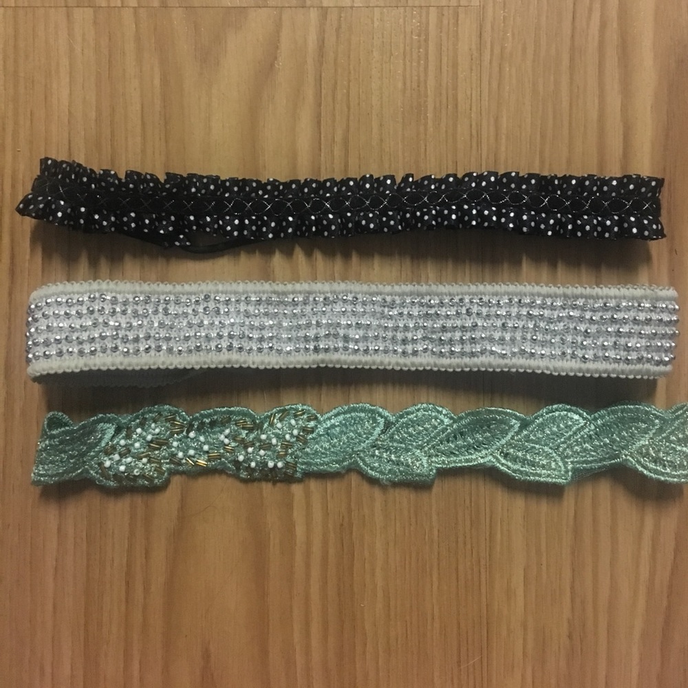 Bundle of 3 Sparkly Headbands