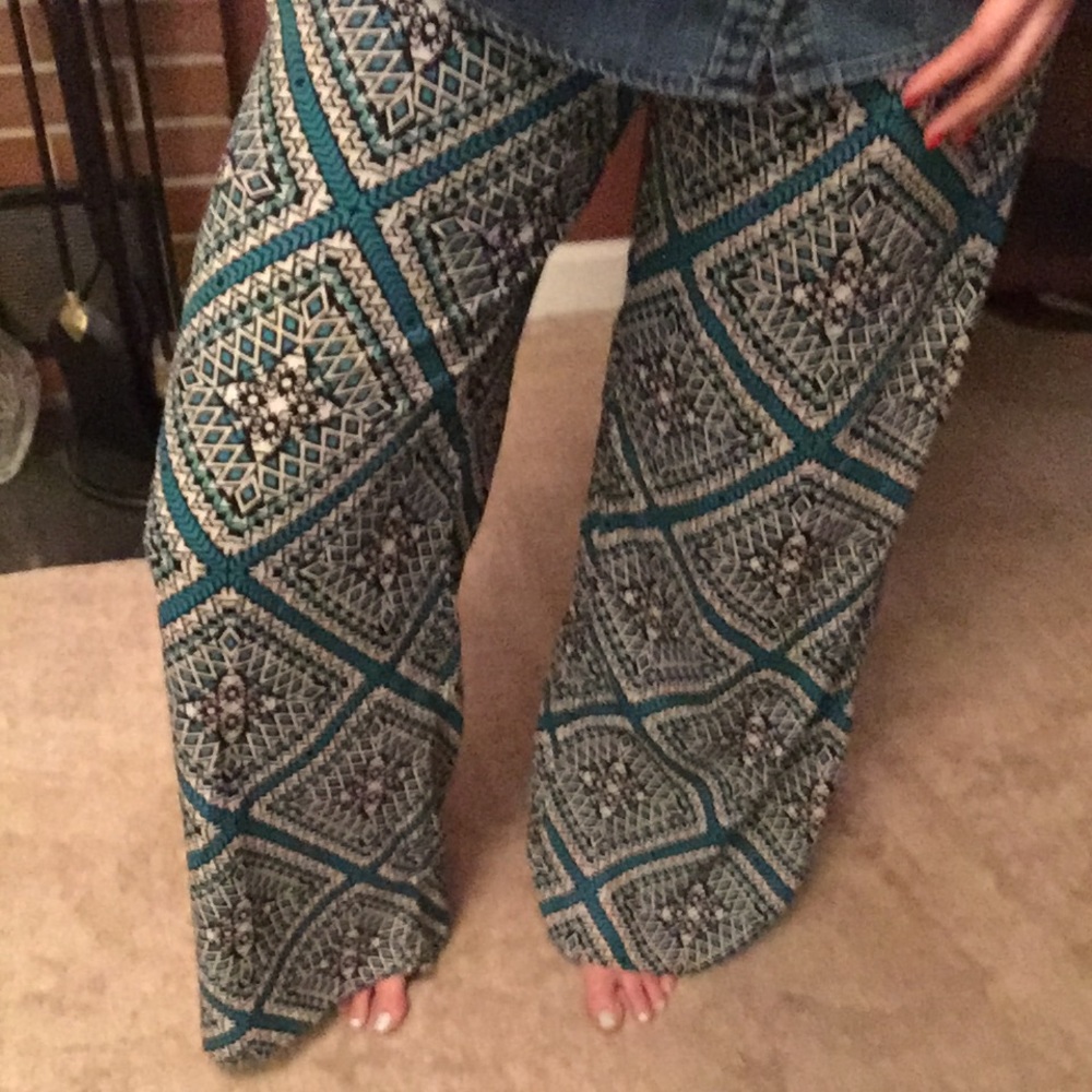 Brand new high waisted Boho flare pants