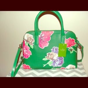 Green floral Kate Spade Bag