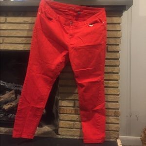 Red Eloquii skinny jeans