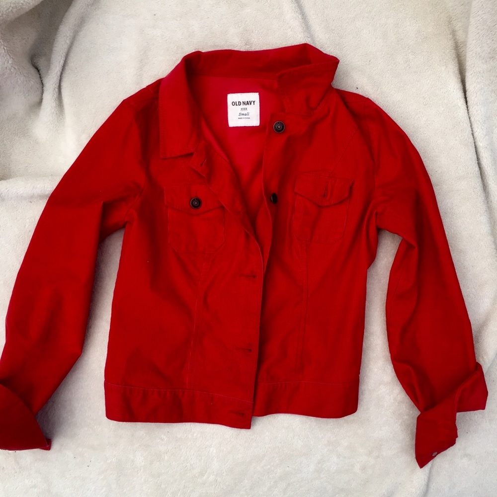 Size Small Red Old Navy Corduroy Jacket