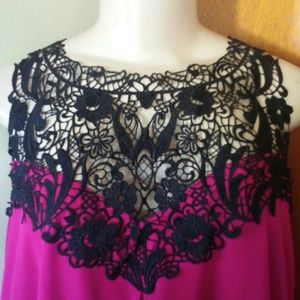 Black Lace Dress Top