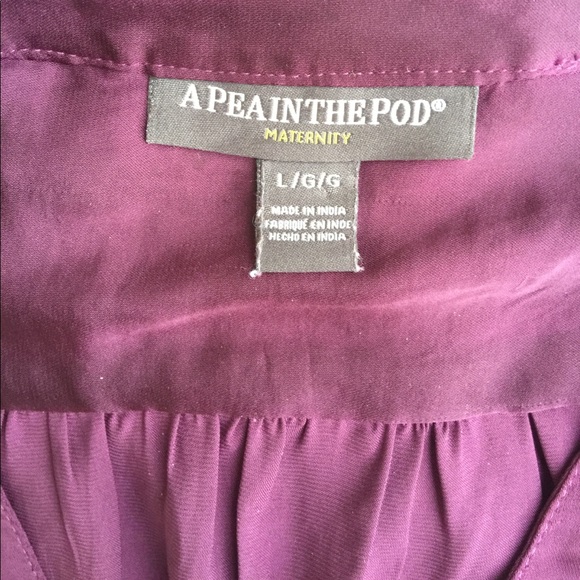 A Pea in the Pod rich mauve blouse - Picture 4 of 4