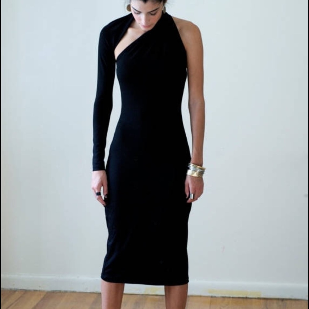 Black one shoulder dress from purchased in Italy