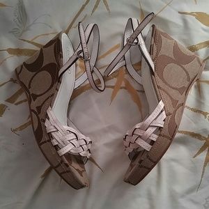 Coach Rose Wedges
