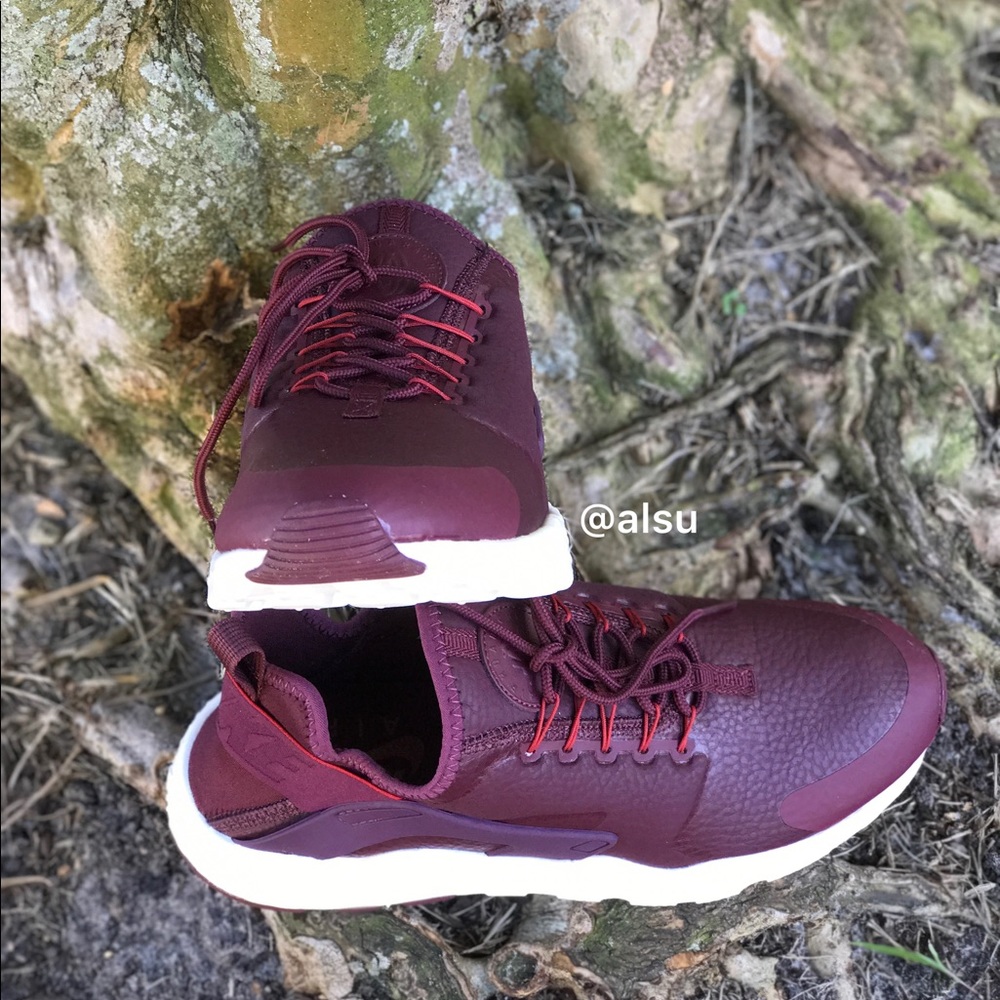 Nike Air Huarache Run Ultra PRM Burgundi WMNS - Picture 6 of 7
