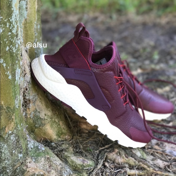 Nike Air Huarache Run Ultra PRM Burgundi WMNS - Picture 2 of 7
