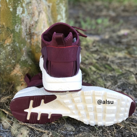 Nike Air Huarache Run Ultra PRM Burgundi WMNS - Picture 4 of 7