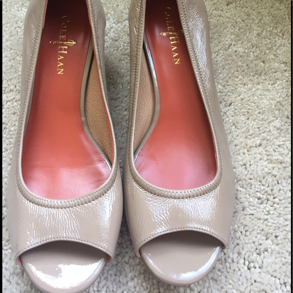 Cole Haan Patent Peep Toe