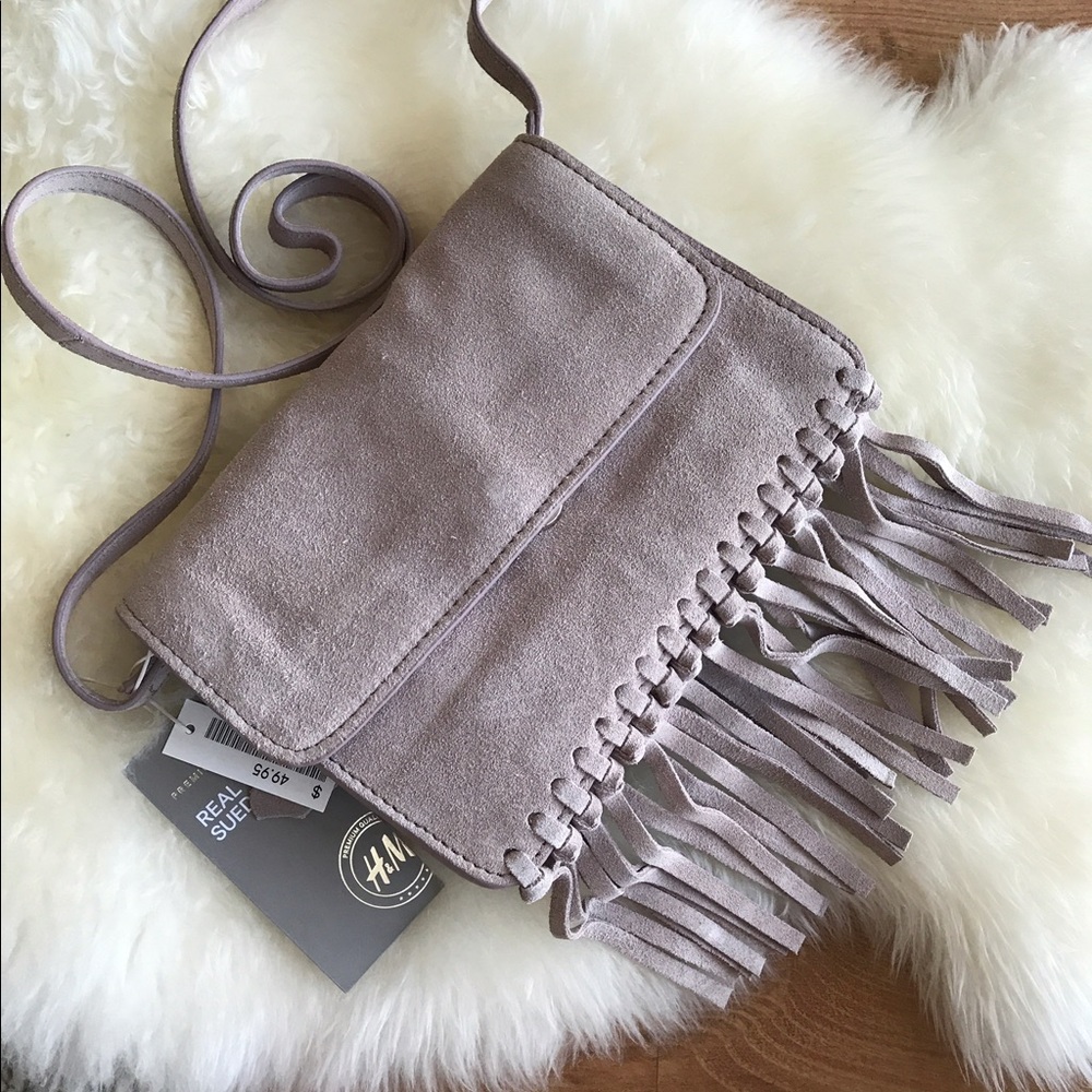 H&M - suede mini bag.