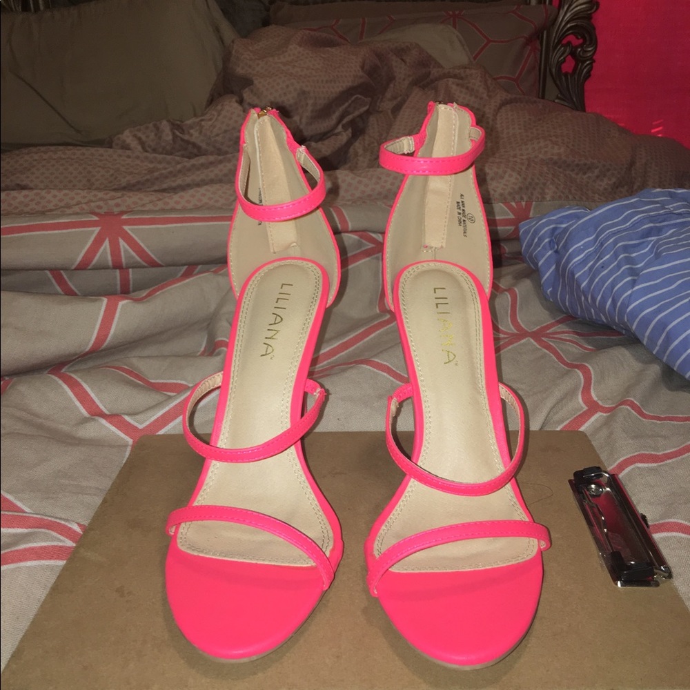 Pair of pink Liliana stilettos