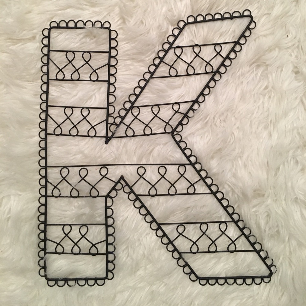 Pottery barn teen K letter