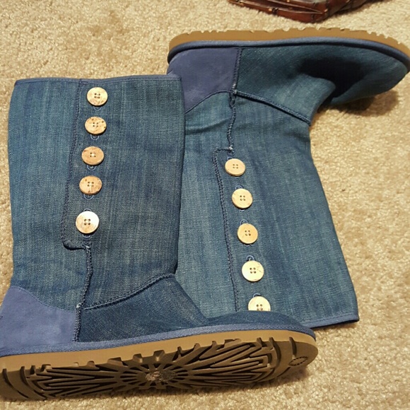 womens ugg lo pro button denim boots womens ugg lo pro button denim boots